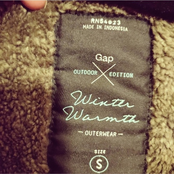 Gap winter coat women's size small military green removable inside vest lining - Picture 5 of 11